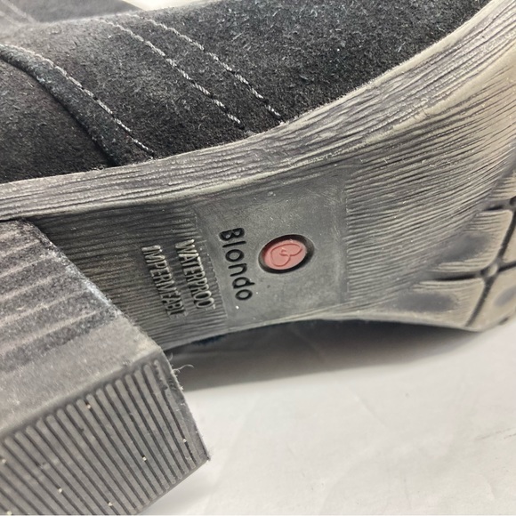 Blondo Boots Womens Villa Waterproof Black Suede Leather  Bootie 7 M Black Boots - Picture 13 of 14